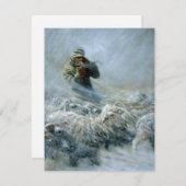 羊の牧者、Storm by Newell Convers Wyeth ノートカード (正面/裏面)