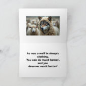 羊の皮のサポートカード サンキューカード (内部)