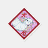 羊の福の年 スタンダードカクテルナプキン (角)