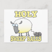 羊の糸を解くおもしろい神聖なヒツジの玉 ポストカード (正面)