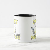 羊の糸を解くおもしろい神聖なヒツジの玉 マグカップ (中央)