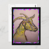 羊の絵 ポストカード (正面/裏面)