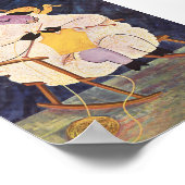 羊の編み物セーターヴィンテージ動物ポスター ポスター (角)