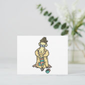 羊の編み物 ポストカード (スタンド正面)