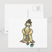 羊の編み物 ポストカード (正面/裏面)