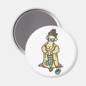 羊の編み物 マグネット (正面/裏面)