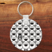 羊の縁ど皮 キーホルダー (正面)