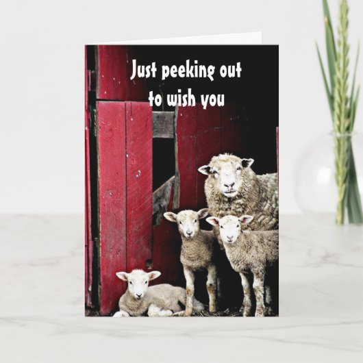 「羊の群れ」とお祈りします。 カード (正面)