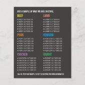 羊の肖像、農家と肉屋の広告 チラシ (裏面)