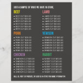 羊の肖像、農家と肉屋の広告 チラシ (裏面)