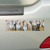 羊の衣服マスク バンパーステッカー (車上)