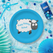 羊の誕生日パーティーかわいい漫画の子供 ペーパープレート (パーティー)