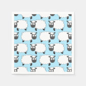 羊の誕生日パーティーかわいい漫画ナプキン スタンダードカクテルナプキン (正面)