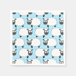 羊の誕生日パーティーかわいい漫画ナプキン スタンダードカクテルナプキン