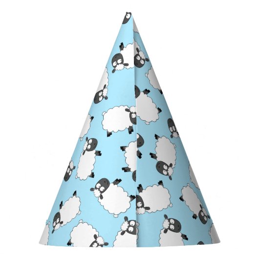 羊の誕生日パーティーかわいい漫画パーティー帽子 パーティーハット (裏面)