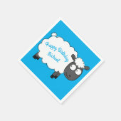 羊の誕生日パーティーかわいい漫画 スタンダードカクテルナプキン (角)