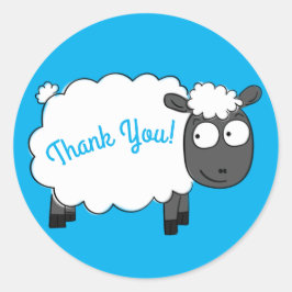 羊の誕生日パーティーかわいい漫画 ラウンドシール