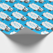 羊の誕生日パーティーかわいい漫画 ラッピングペーパー (角)