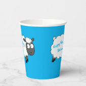 羊の誕生日パーティーかわいい漫画 紙コップ (左)