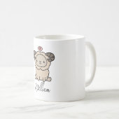 羊の誕生日パーティーに名前を追加，羊の恋人の贈り物 コーヒーマグカップ (正面右)