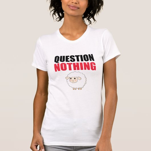 羊の質問なし Tシャツ (正面)
