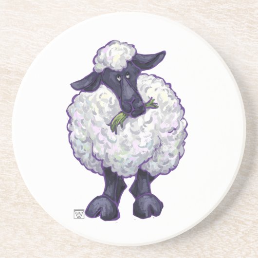 羊の贈り物とアクセサリー コースター (正面)