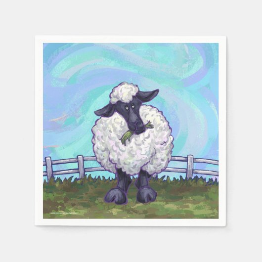 羊の贈り物とアクセサリー スタンダードカクテルナプキン (正面)