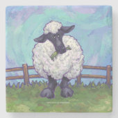 羊の贈り物とアクセサリー ストーンコースター (正面)
