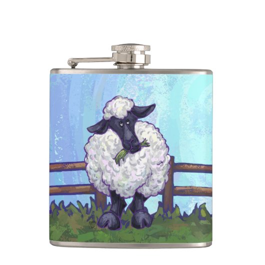 羊の贈り物とアクセサリー フラスク (正面)