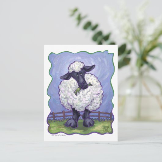 羊の贈り物とアクセサリー ポストカード (スタンド正面)