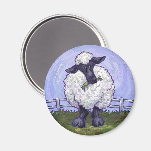 羊の贈り物とアクセサリー マグネット (正面/裏面)