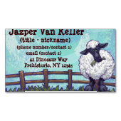 羊の贈り物とアクセサリ マグネット名刺 (正面)