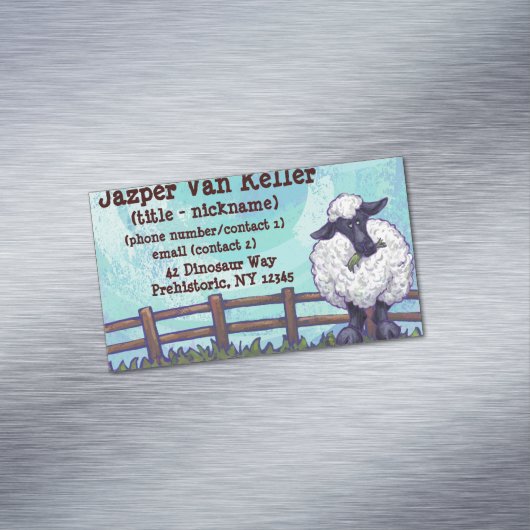 羊の贈り物とアクセサリ マグネット名刺 (インサイチュ)