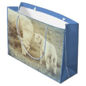 羊の赤ちゃんの動物 ラージペーパーバッグ (裏面アングル)