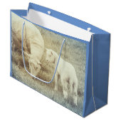 羊の赤ちゃんの動物 ラージペーパーバッグ (正面アングル)