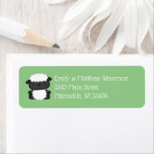 羊の赤ちゃんシャワーグリーン ラベル (インサイチュ)