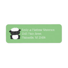 羊の赤ちゃんシャワーグリーン ラベル
