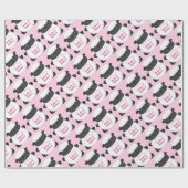 羊の赤ちゃんシャワーピンク ラッピングペーパー (フラット)