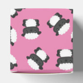 羊の赤ちゃんシャワーファームピンクの女の子 フェイバーボックス (上部)