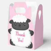羊の赤ちゃんシャワーファームピンクの女の子 フェイバーボックス (オープン)