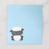 羊の赤ちゃんシャワーファームブルーボーイ プレイスカード (外部開封)