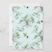 羊の赤ちゃんシャワーフローラ 招待状 (裏面)