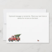 羊の赤素朴トラックをテーマにした シーズンカード (裏面)