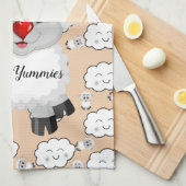 羊の雲サンキッチンハンドタオル キッチンタオル (四つ折り)