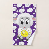 羊の雲サンパープルハンドバスルームのタオルのセット バスタオルセット (ハンドタオル)