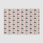 羊の顔パターンウール編み物 薄葉紙 (正面)