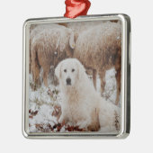 羊の飼い犬 メタルオーナメント (左)