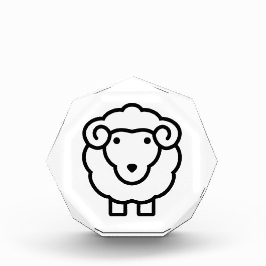 羊の飾りタイル フォトブロック (正面)