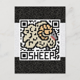 羊のQRコード ポストカード