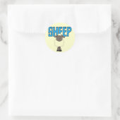 羊のTシャツとギフト ラウンドシール (バッグ)